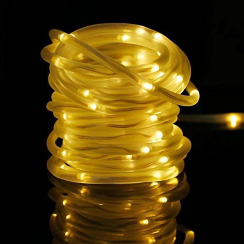 Details about  / Solar Powered Rope Led String Fairy Lights Strip Waterproof Outdoor Garden Patio